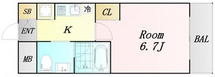 ビガーポリス224松ヶ枝町2の物件間取画像